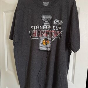 Reebok Gray Stanley Cup Champions Tee